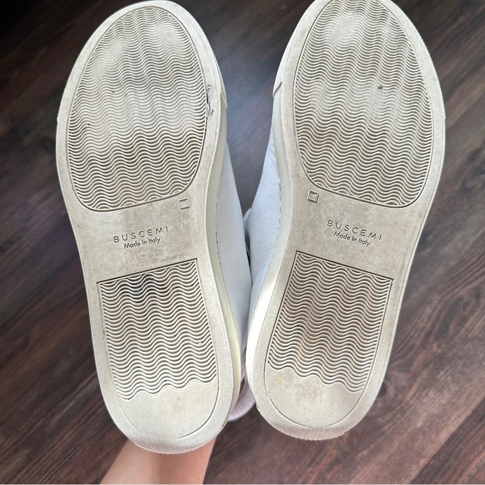 Buscemi 100mm white leather sneakers size 7 women’s